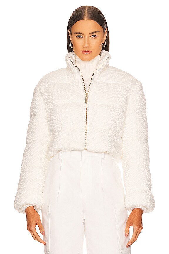 view 2 of 5 BLOUSON MATELASSÉ in White Knit Patterned