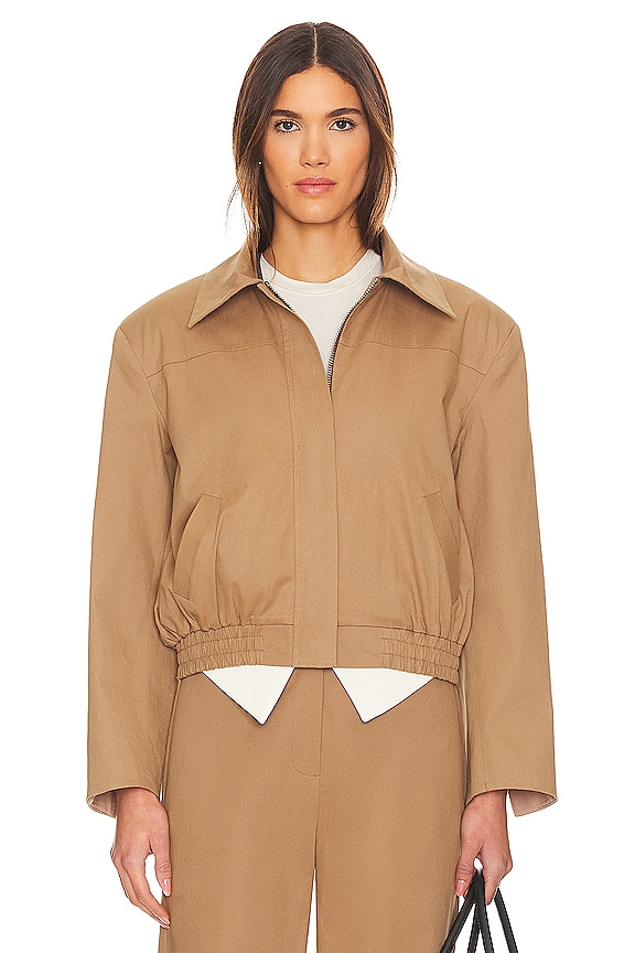 view 2 of 5 BLOUSON CANVAS AVEC GLISSIÈRE in Camel