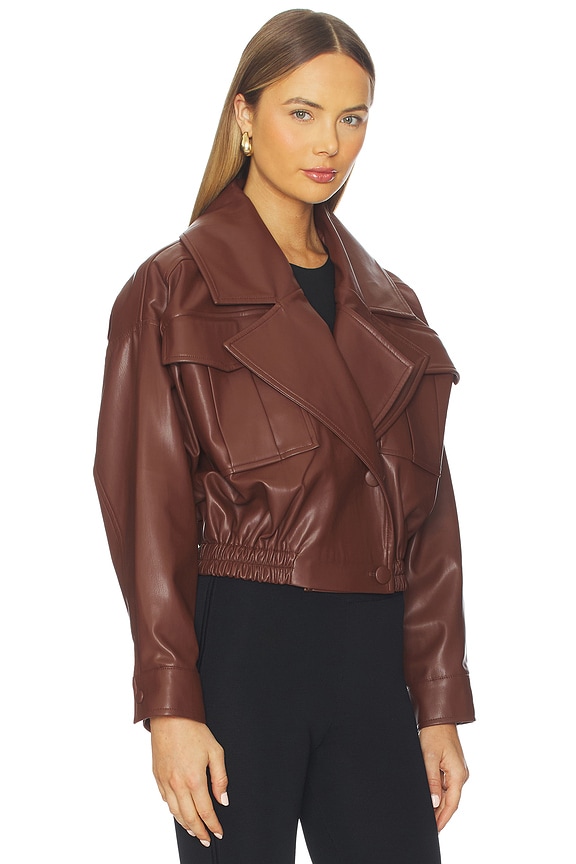 view 2 of 4 Lea Tan Leather Jacket in Tan