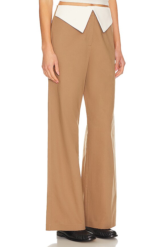 view 2 of 4 Waist Detailed Wide Leg Pants in Camel