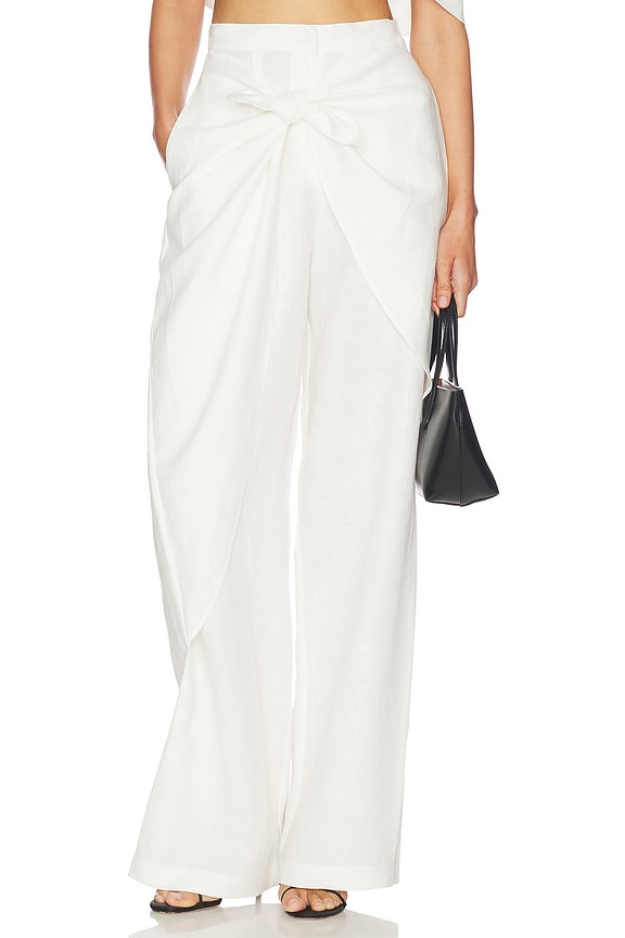 view 1 of 7 Knot High Waisted Pants in Ecru