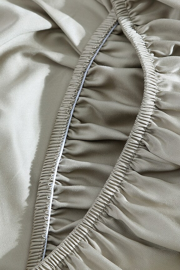view 2 of 3 King Natural Premium Bamboo Fitted Sheet in Boulder