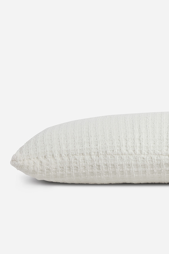view 2 of 3 Snug Waffle Lumbar Pillow in Off White