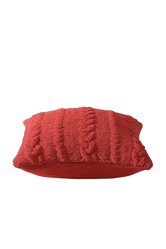 view 2 of 3 Braided Throw Pillow in Rouge