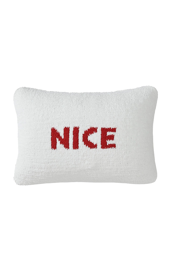view 2 of 3 Naughty Nice Throw Pillow in Rouge & Moss