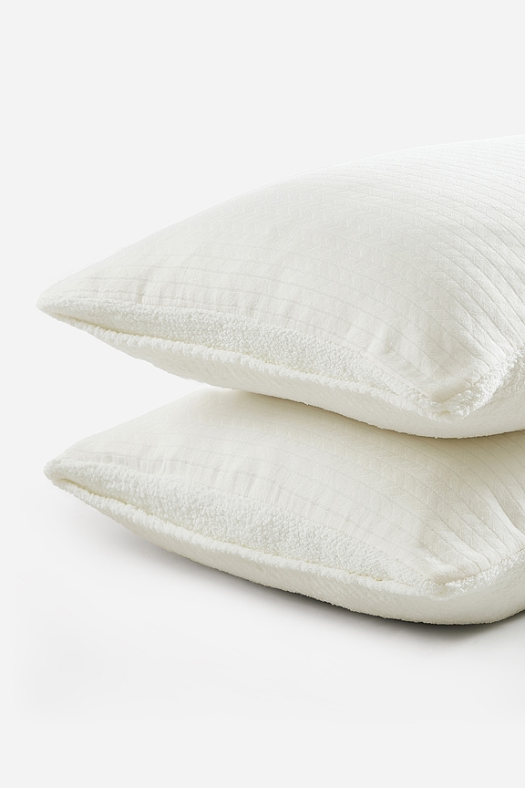 view 2 of 5 КОМПЛЕКТ HERRINGBONE SNUG SHAM SET in Off White