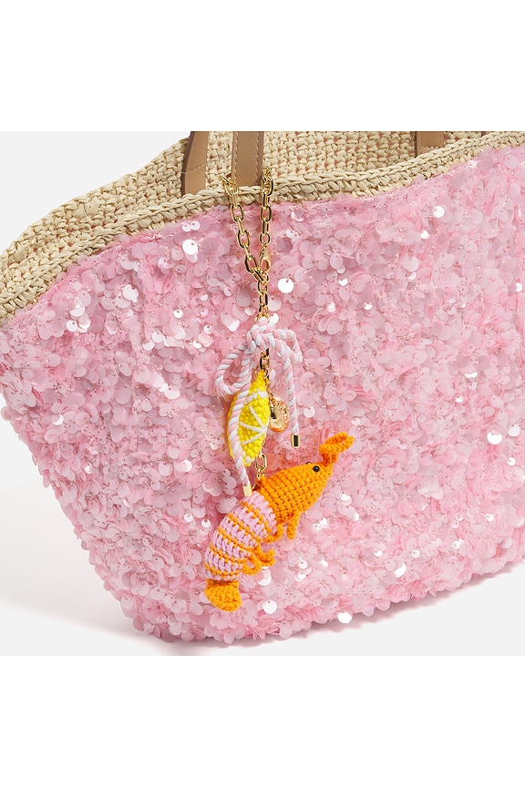 view 2 of 2 Side Of Shrimp Charm Cluster in Beige & Pink