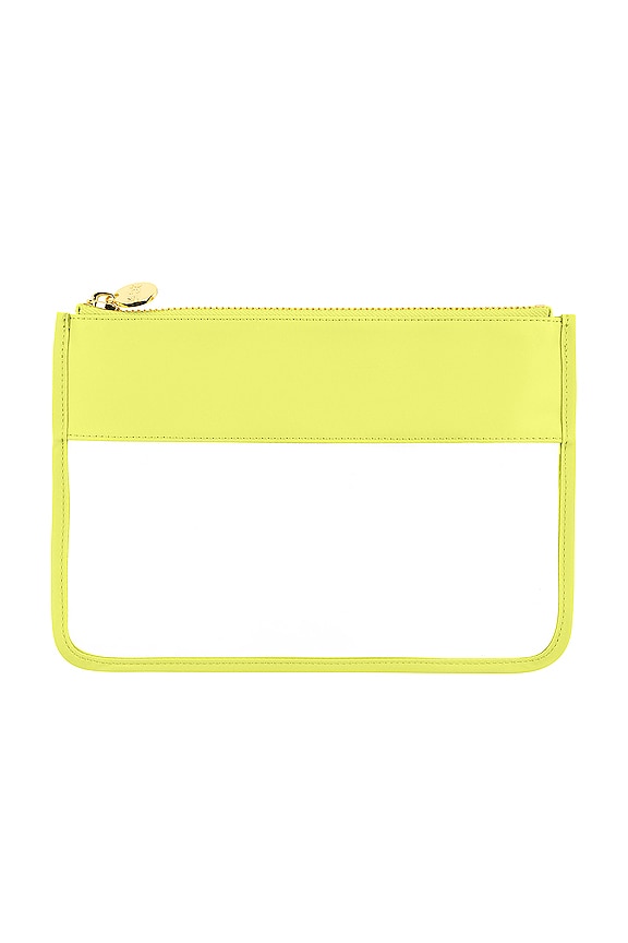 view 1 of 3 Classic Clear Flat Pouch in Lime