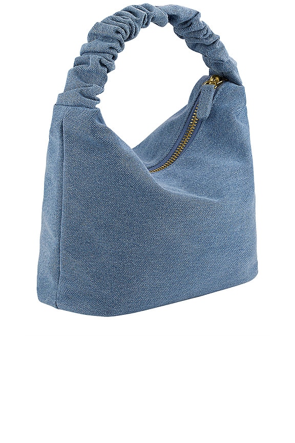 view 2 of 4 Denim Scrunch Handle Bag in Blue Denim