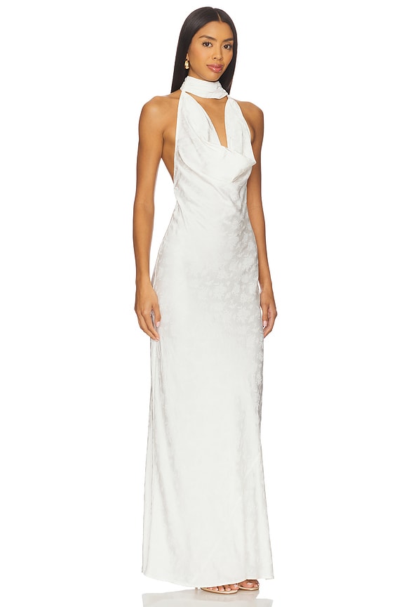 view 2 of 4 ROBE DE SOIRÉE AMELIA in Ivory Jacquard