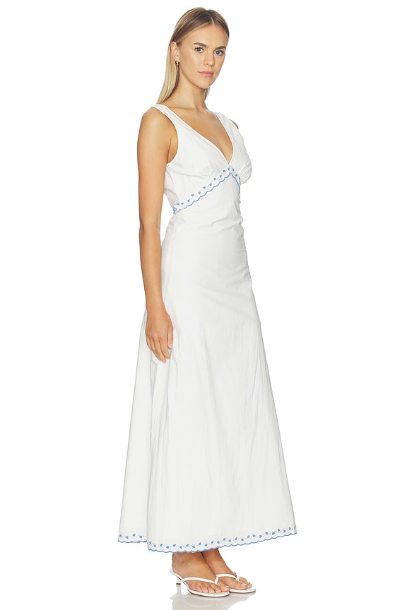 view 2 of 4 ROBE AVA in White & Blue