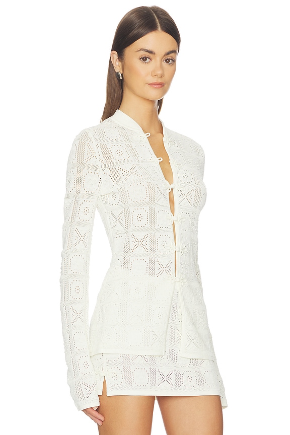 view 2 of 6 x REVOLVE Adari Pointelle Cardigan in Antique Ivory