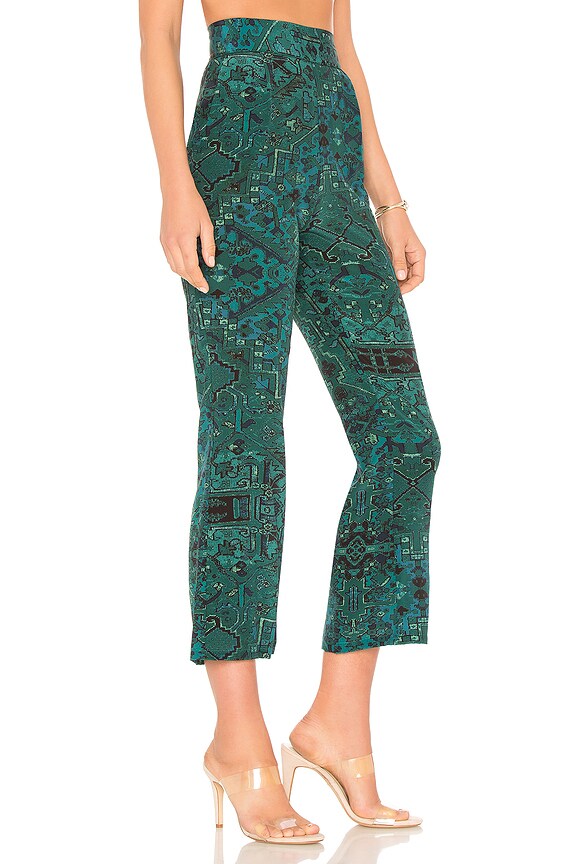 view 2 of 4 PANTALÓN CON TRABILLAS ISLA in Green Carpet