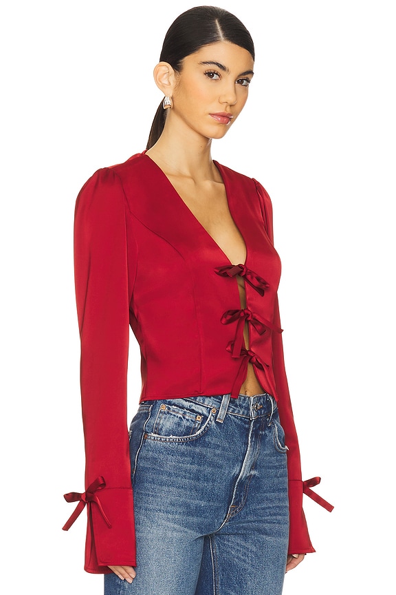 view 2 of 4 x REVOLVE Mila Top in Dark Red
