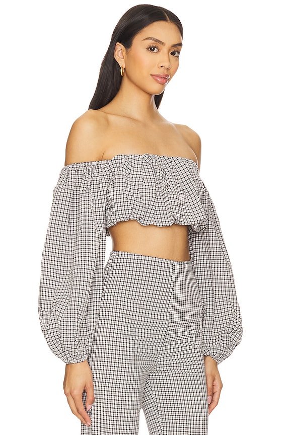 view 2 of 5 LIZ 탑 in Black & White Gingham