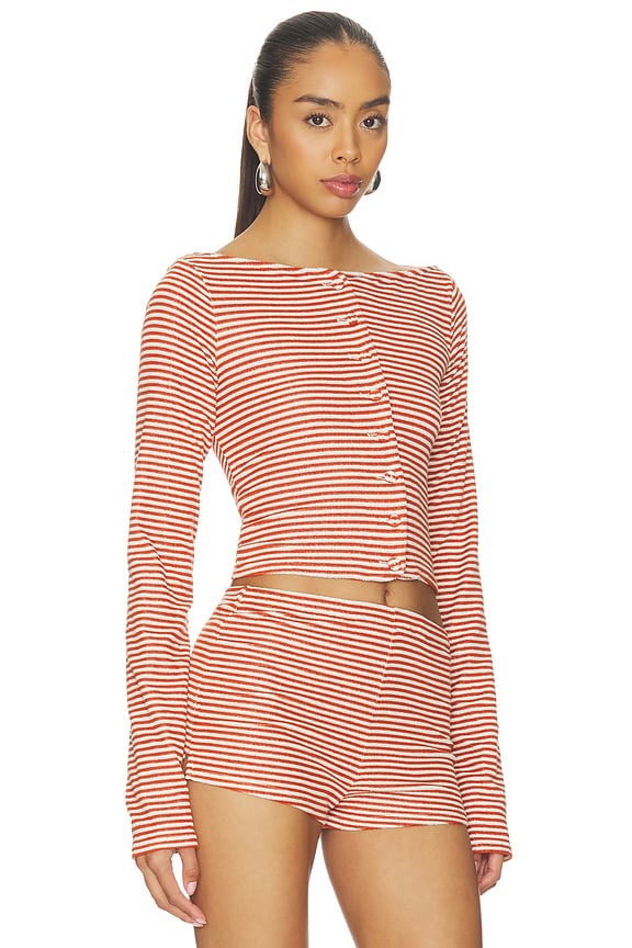 view 2 of 5 x REVOLVE Isabel Terry Cardigan in Vintage Orange Stripe