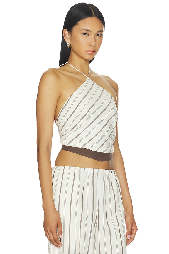 view 2 of 5 x REVOLVE Amelia Top in Brown Stripe
