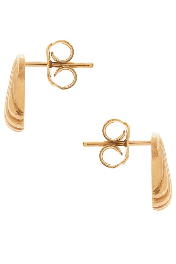view 2 of 2 PENDIENTES DE TACHUELA CONCHITA in Gold