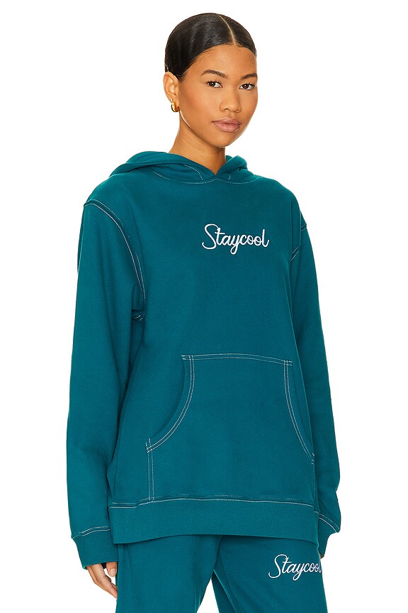 view 2 of 5 SWEAT À CAPUCHE in Teal