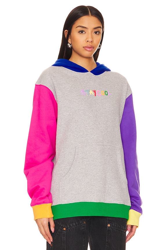 view 2 of 5 Colorblock Hoodie in Heather Gray