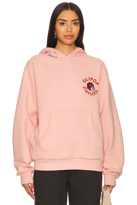 view 2 of 5 x OLIPOP Strawberry Vanilla Hoodie in Peach