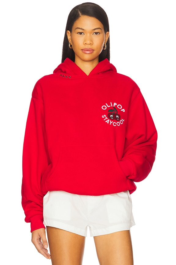 view 2 of 4 x OLIPOP Cherry Cola Hoodie in Red