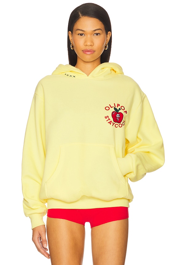 view 2 of 4 x OLIPOP Crisp Apple Hoodie in Yellow