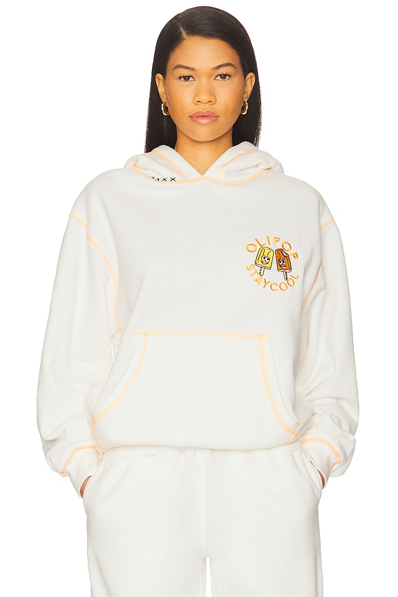 view 2 of 4 x OLIPOP Orange Cream Hoodie in White