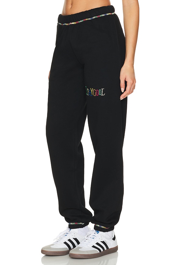 view 2 of 5 Tribal Chainstitch Sweatpant in Black