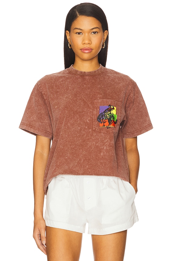 view 2 of 4 Ranch Pocket T-Shirt in Brown