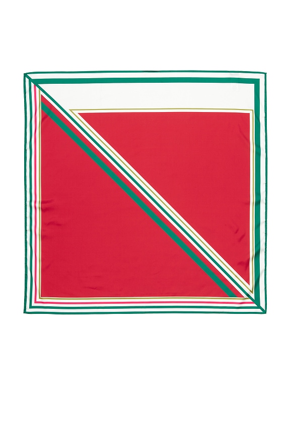 view 2 of 3 Tanah Head Scarf in Red & Green
