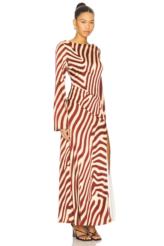 view 2 of 4 Montie Sleeved Maxi Dress in Montie Chocolate