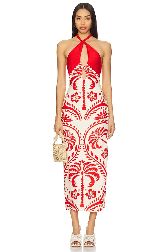 view 2 of 4 ROBE MI-LONGUE ISLA in Isla Print