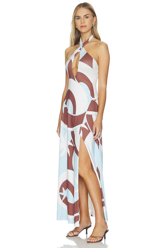 view 2 of 3 MAXIVESTIDO KAMILLA in Rina Blue