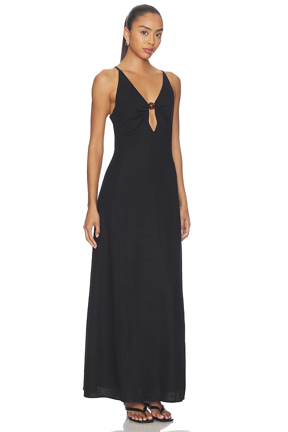 view 2 of 3 Unity Low Plunge Maxi Dress in Black