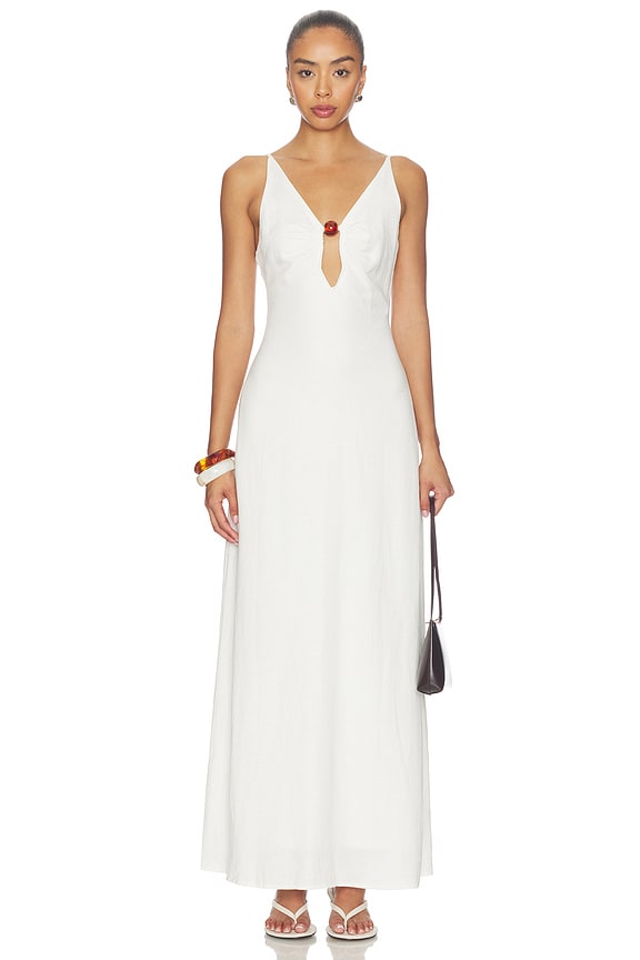 view 1 of 3 MAXIVESTIDO UNITY LOW in White