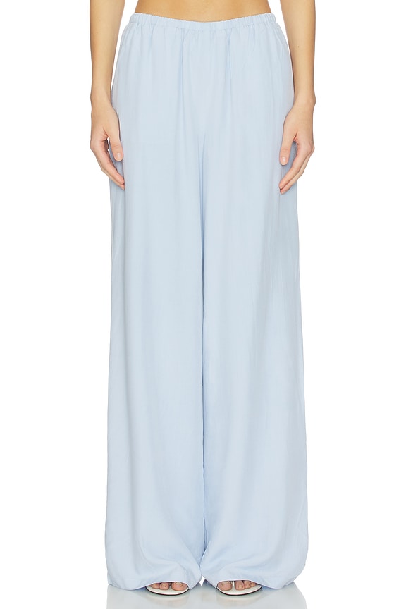 view 1 of 6 PANTALON FLEUR PALAZZO in Sky Blue