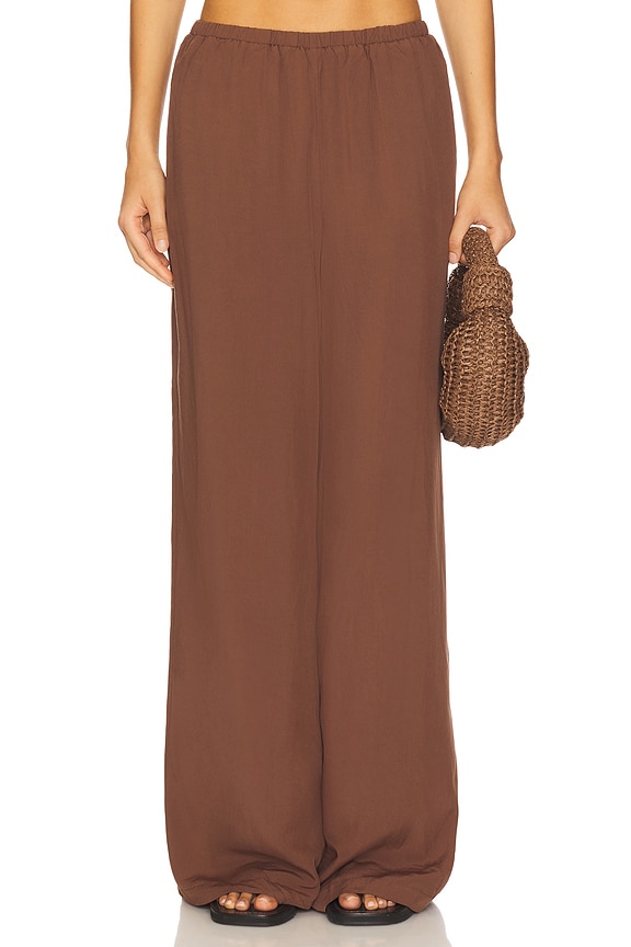view 1 of 6 Fleur Palazzo Pant in Chocolate