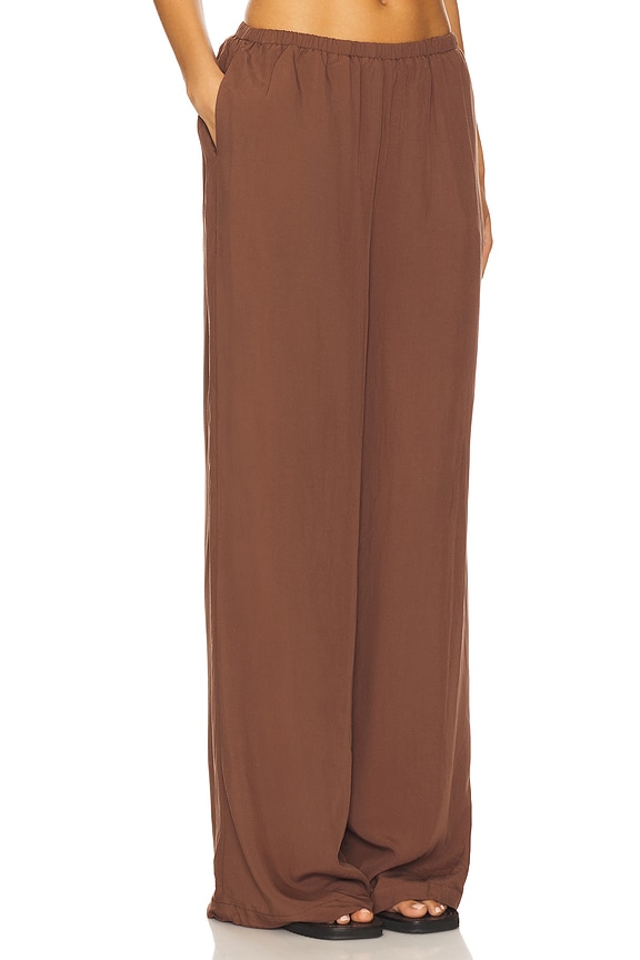view 2 of 6 Fleur Palazzo Pant in Chocolate