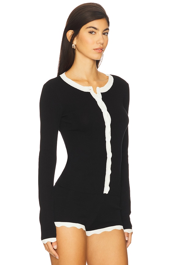 view 2 of 4 Milenia Sleeved Top in Black