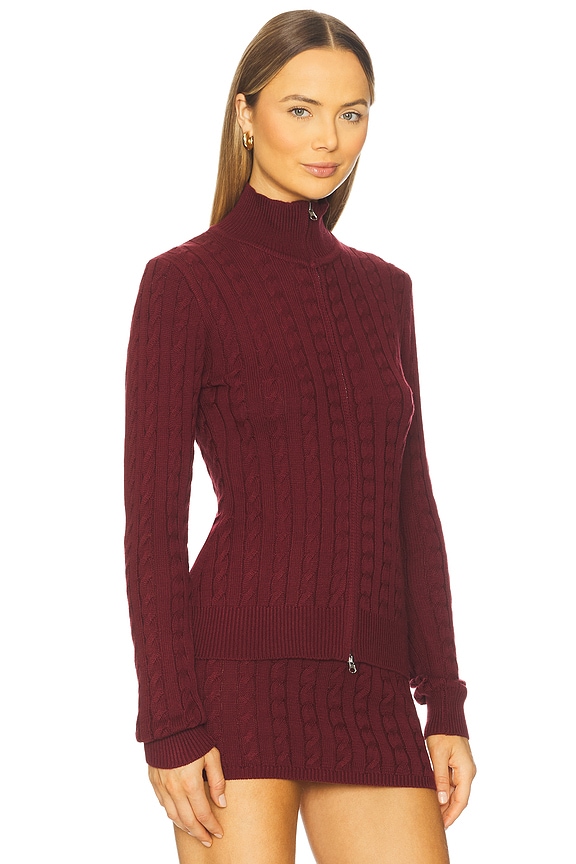 view 2 of 4 Katarina Long Sleeve Top in Black Cherry