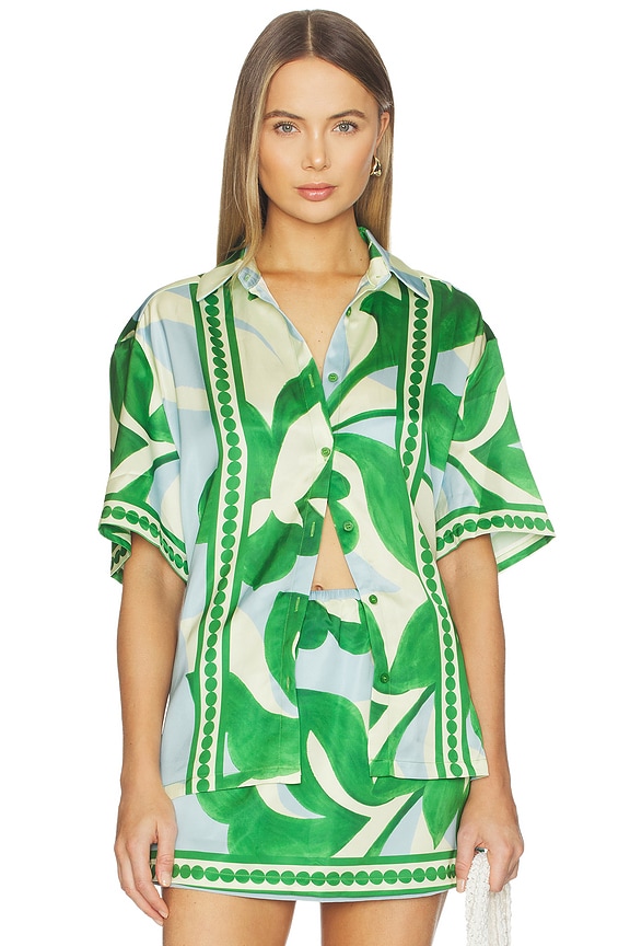 view 1 of 5 Alara Short Sleeve Shirt in Amoree Blue