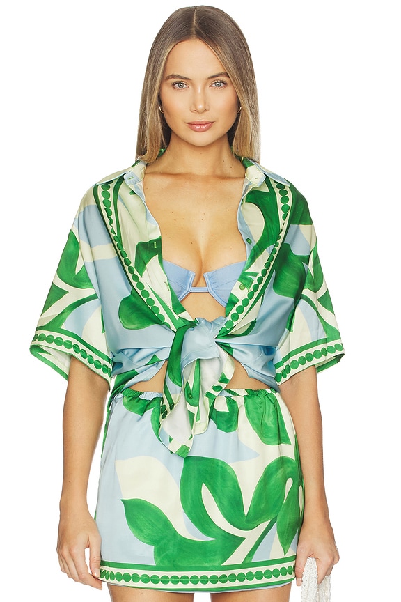 view 2 of 5 Alara Short Sleeve Shirt in Amoree Blue