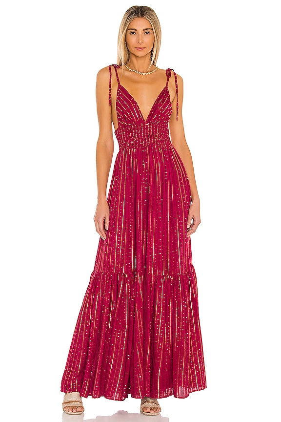 view 1 of 4 ROBE MAXI YOLANDA in Roma Fuchsia