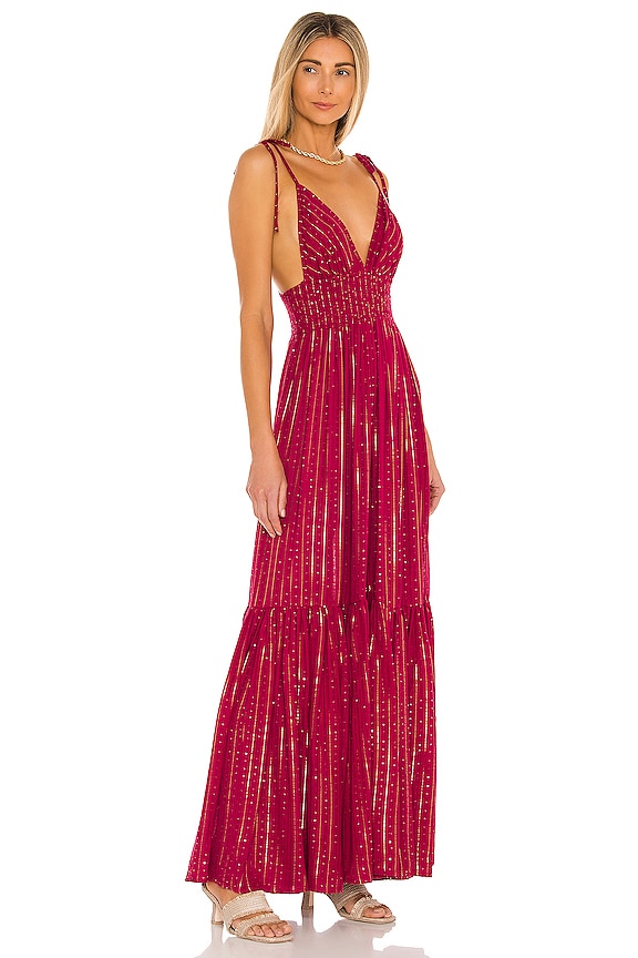 view 2 of 4 ROBE MAXI YOLANDA in Roma Fuchsia