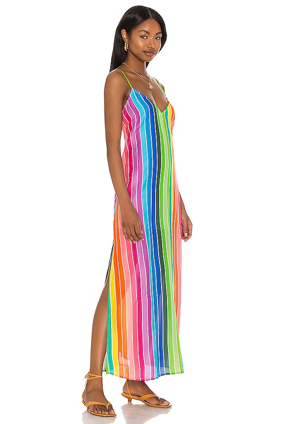 view 2 of 4 ROBE MAXI THEANA in Multicolor Stripes
