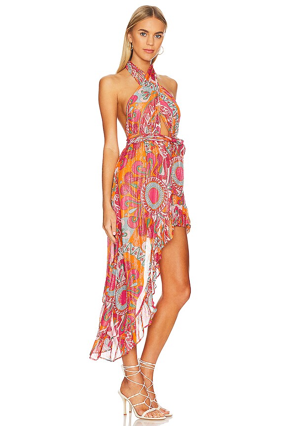 view 2 of 6 VESTIDO MIDI AMINA in Havana Framboise