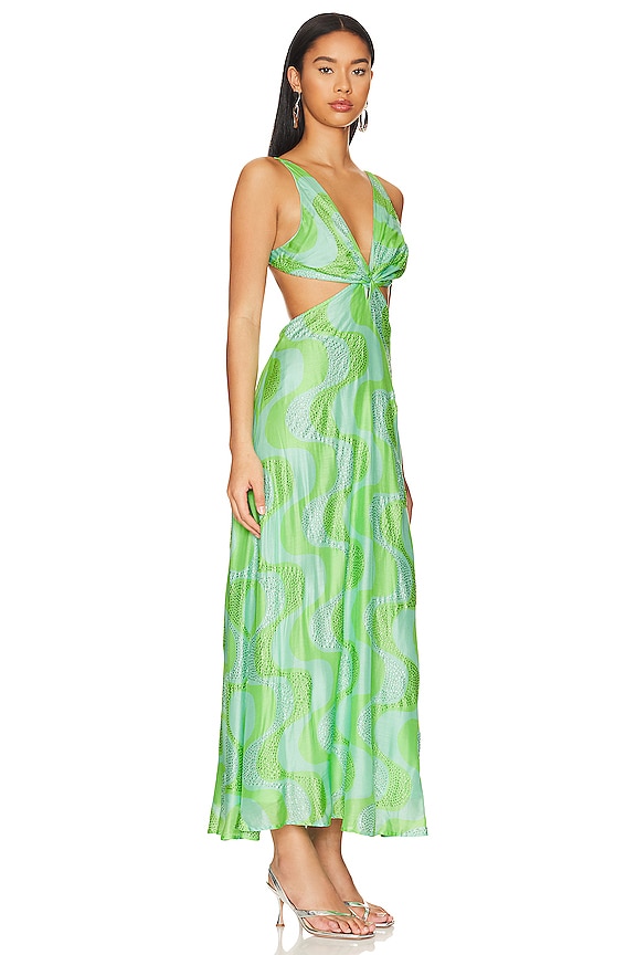 view 2 of 5 ROBE SHANA in Amazonia Rhinestones Lime & Pool