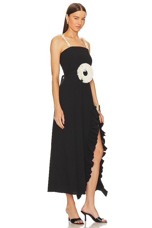 view 2 of 3 Francine Dress in Black With Raffia Belt