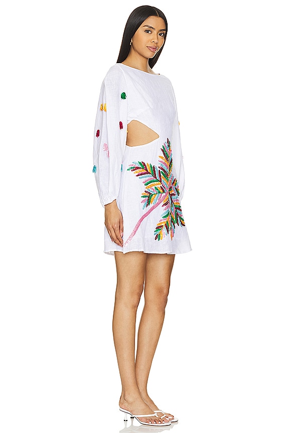 view 2 of 4 Simona Dress in Linen White With Cartagena Embroidery